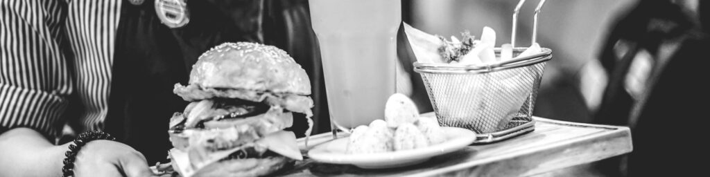 A burger and fries as a metaphor for media consumption